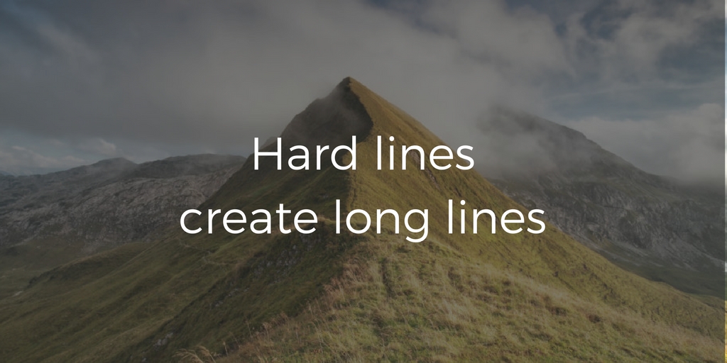 Hard lines create long lines