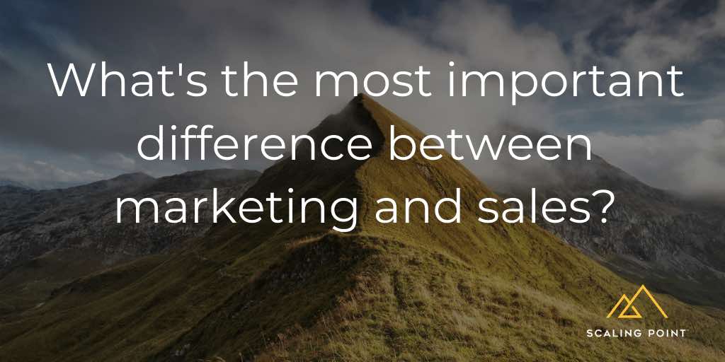 How is Marketing Different than Sales?